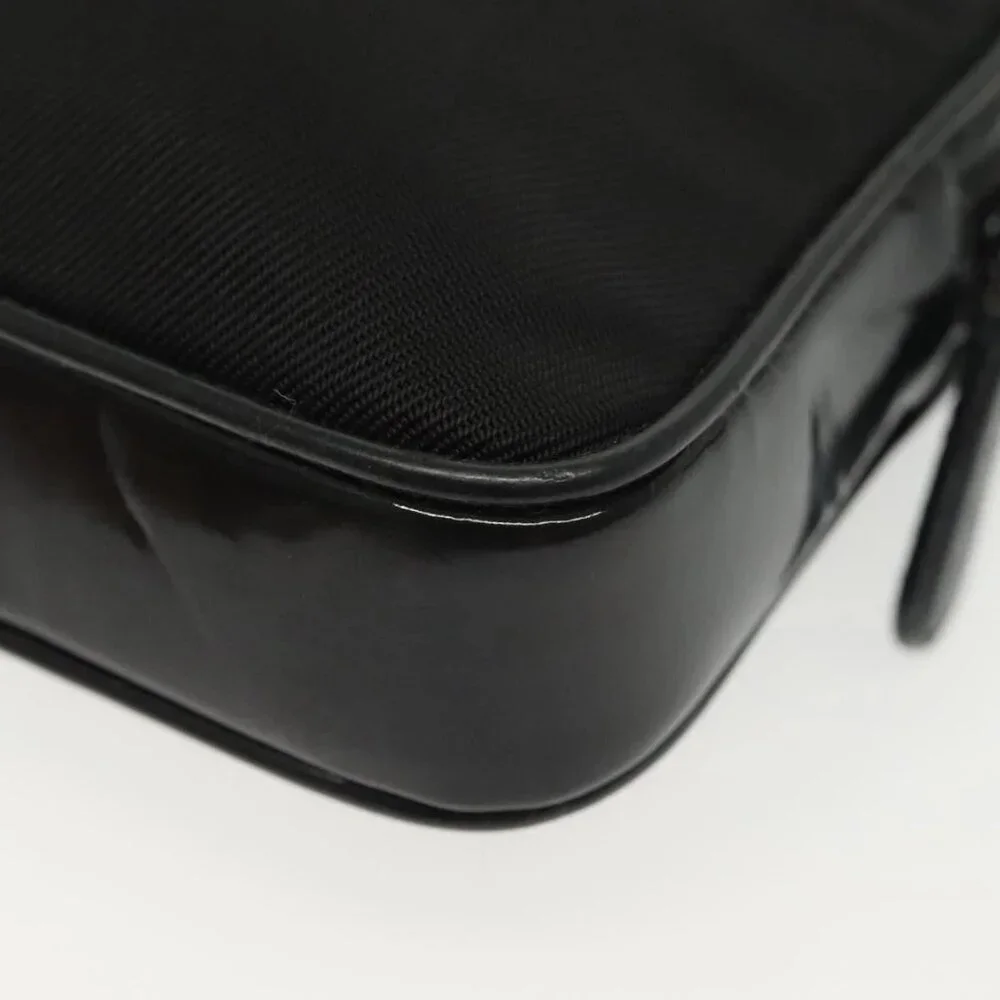 GUCCI Bamboo Hand Bag Nylon 2way Black Silver 007 2040 0275 Auth 141697 - Picture 4 of 16